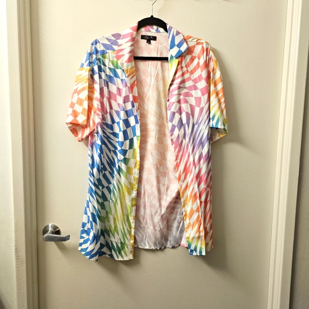 Delia's a Rainbow Checkerboard XXS Top